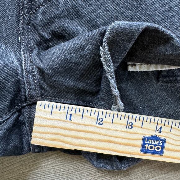 Levi’s 501 Black Jean Shorts Womens 28 Button Fly Cutoff Grunge Boho 100% Cotton - Picture 9 of 14